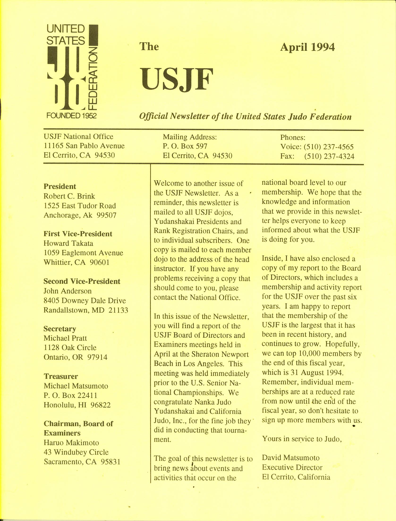 04/94 The USJF